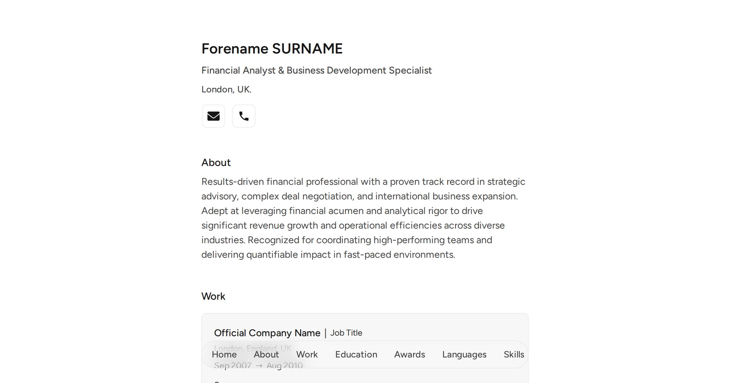 Forename SURNAME