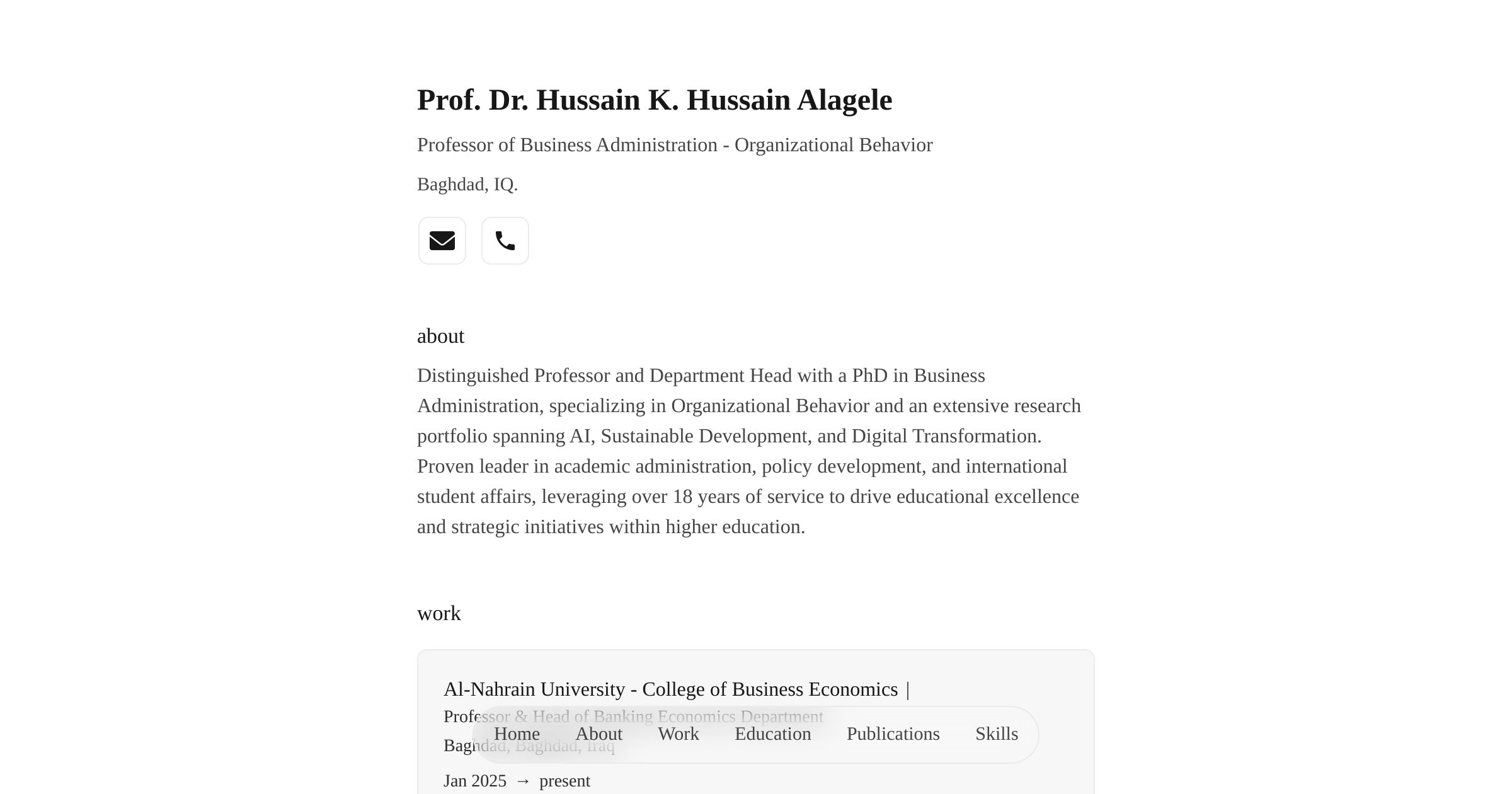 Prof. Dr. Hussain K. Hussain Alagele