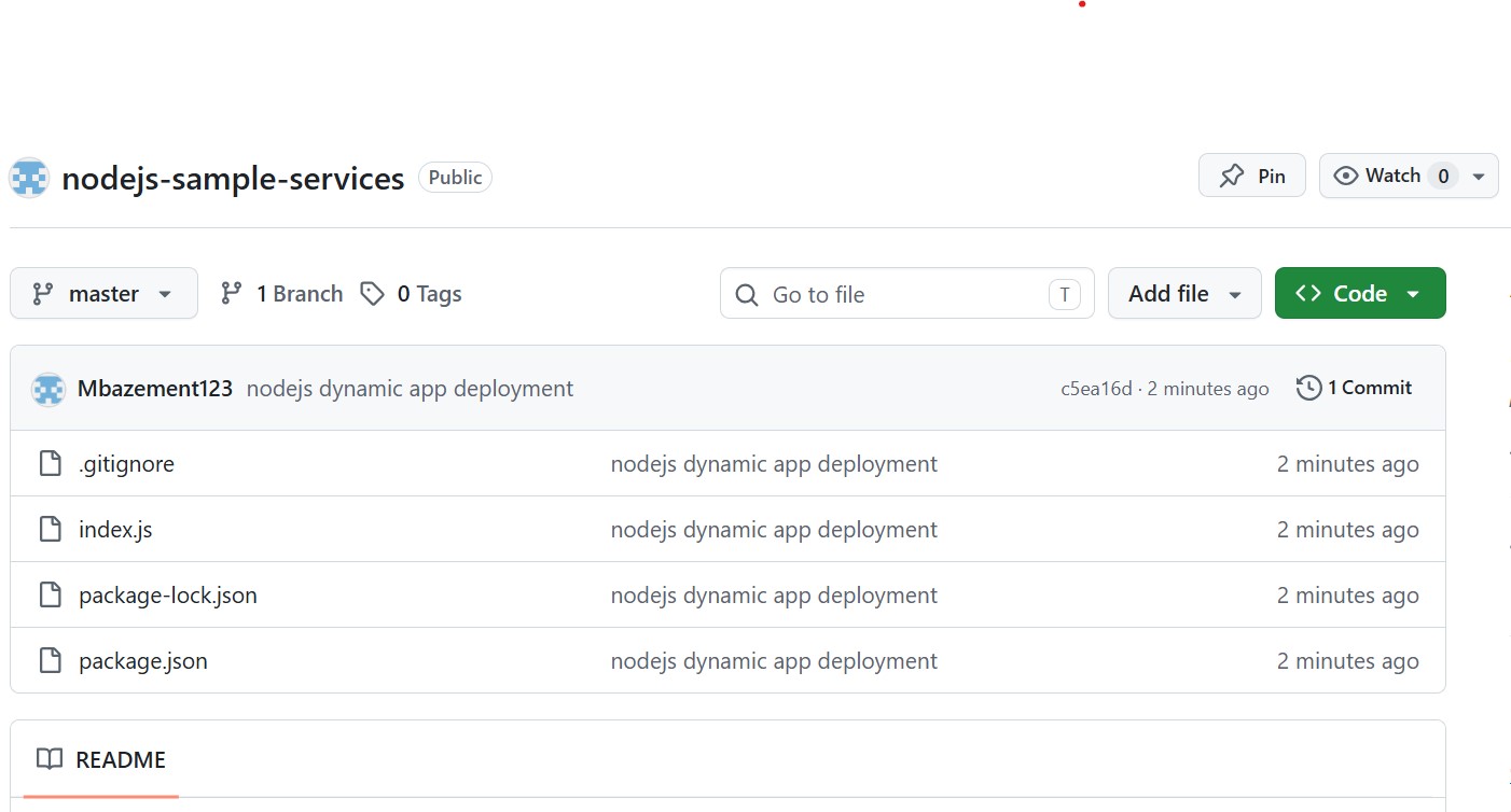 Dynamic Node.js Web Services Deployment