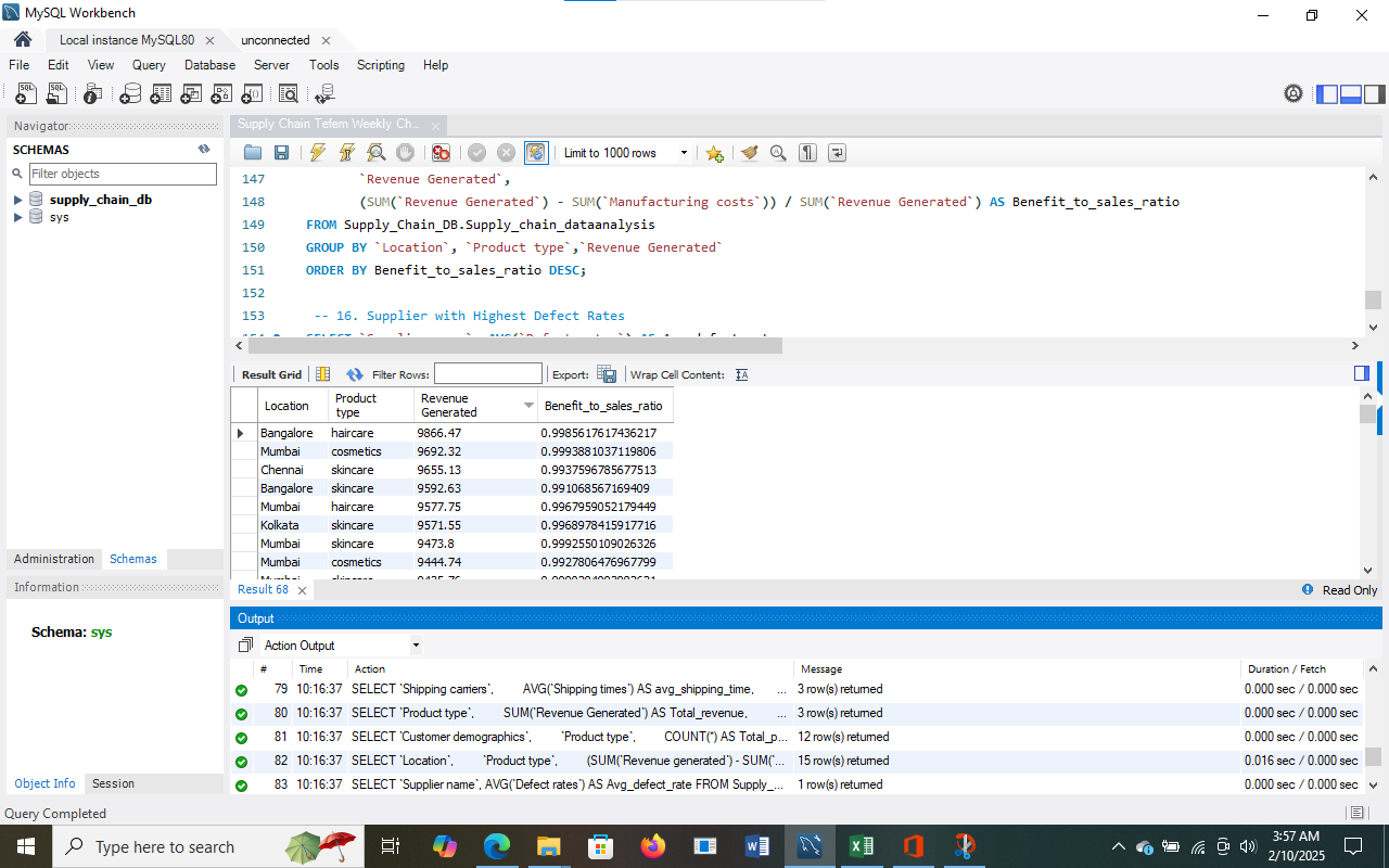 Supply Chain Data Exploratory Analysis