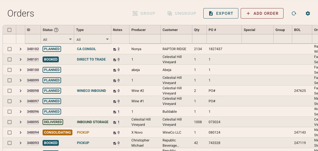 Custom Warehouse Logistics Portal