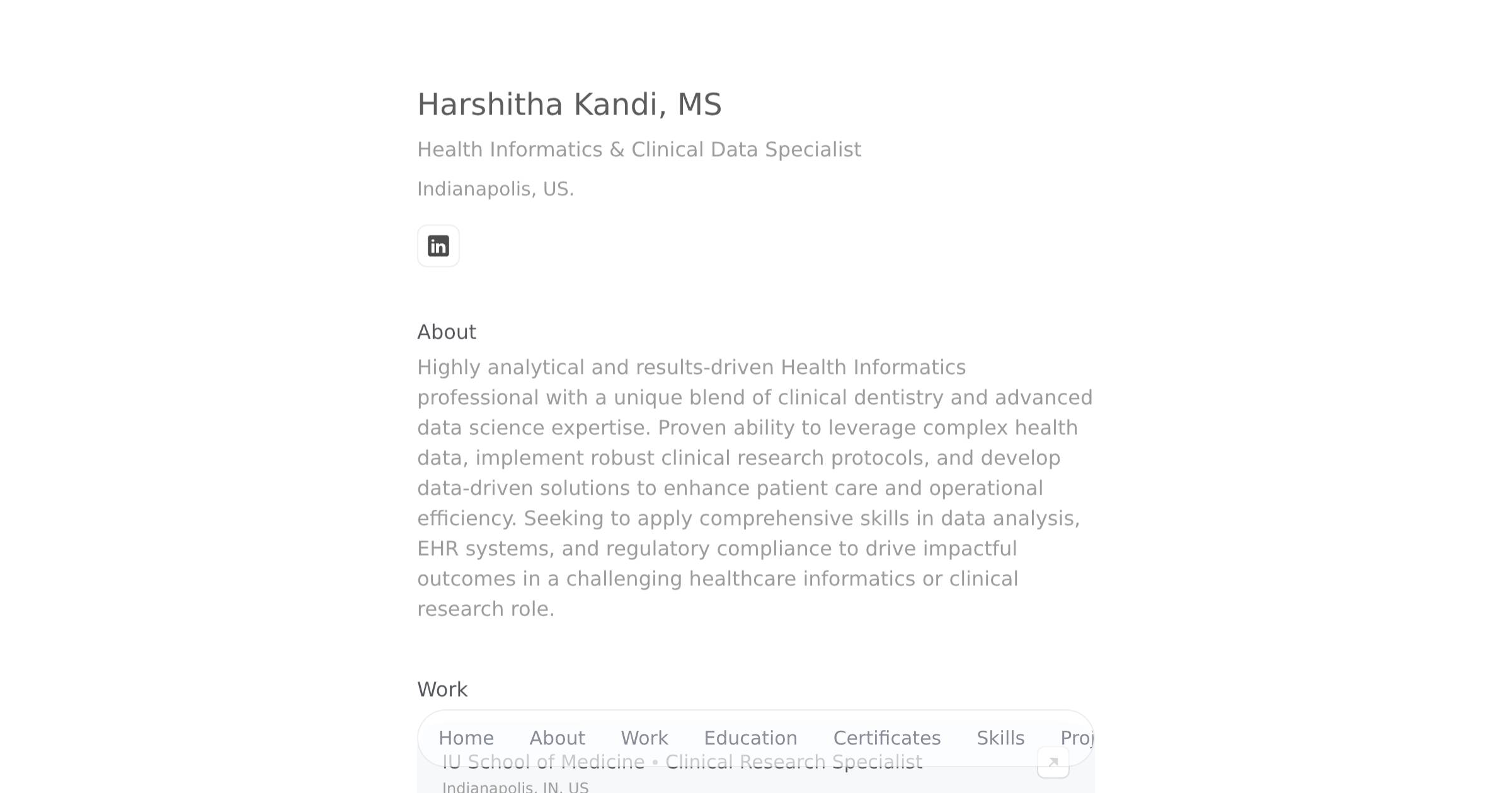 Harshitha Kandi, MS