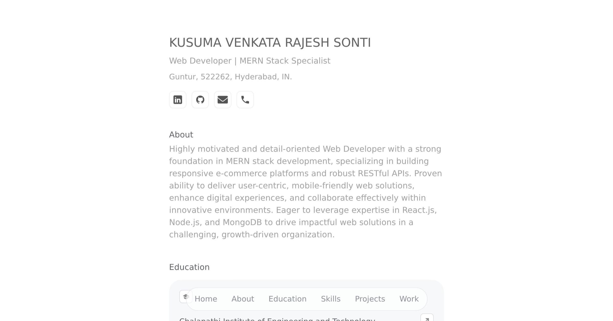 KUSUMA VENKATA RAJESH SONTI