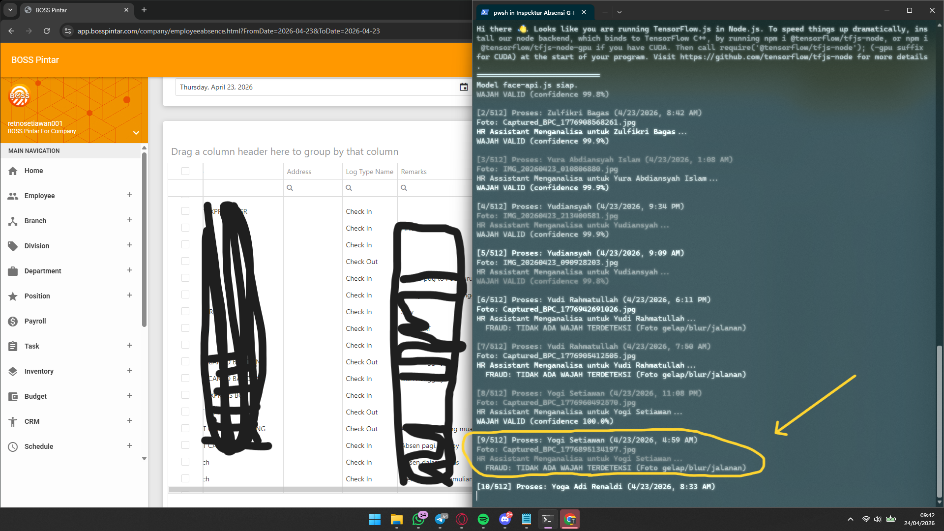 Automated Attendance Fraud Detection System (Self-Initiated Project)