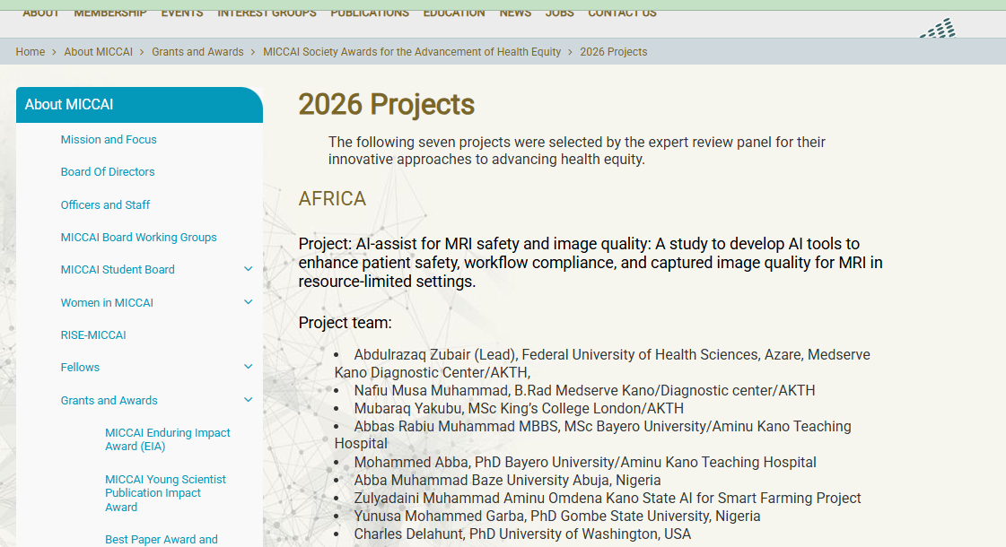 Project: AI-assist for MRI safety and image quality: A study to develop AI tools to enhance patient safety, workflow compliance, and captured image quality for MRI in resource-limited settings.