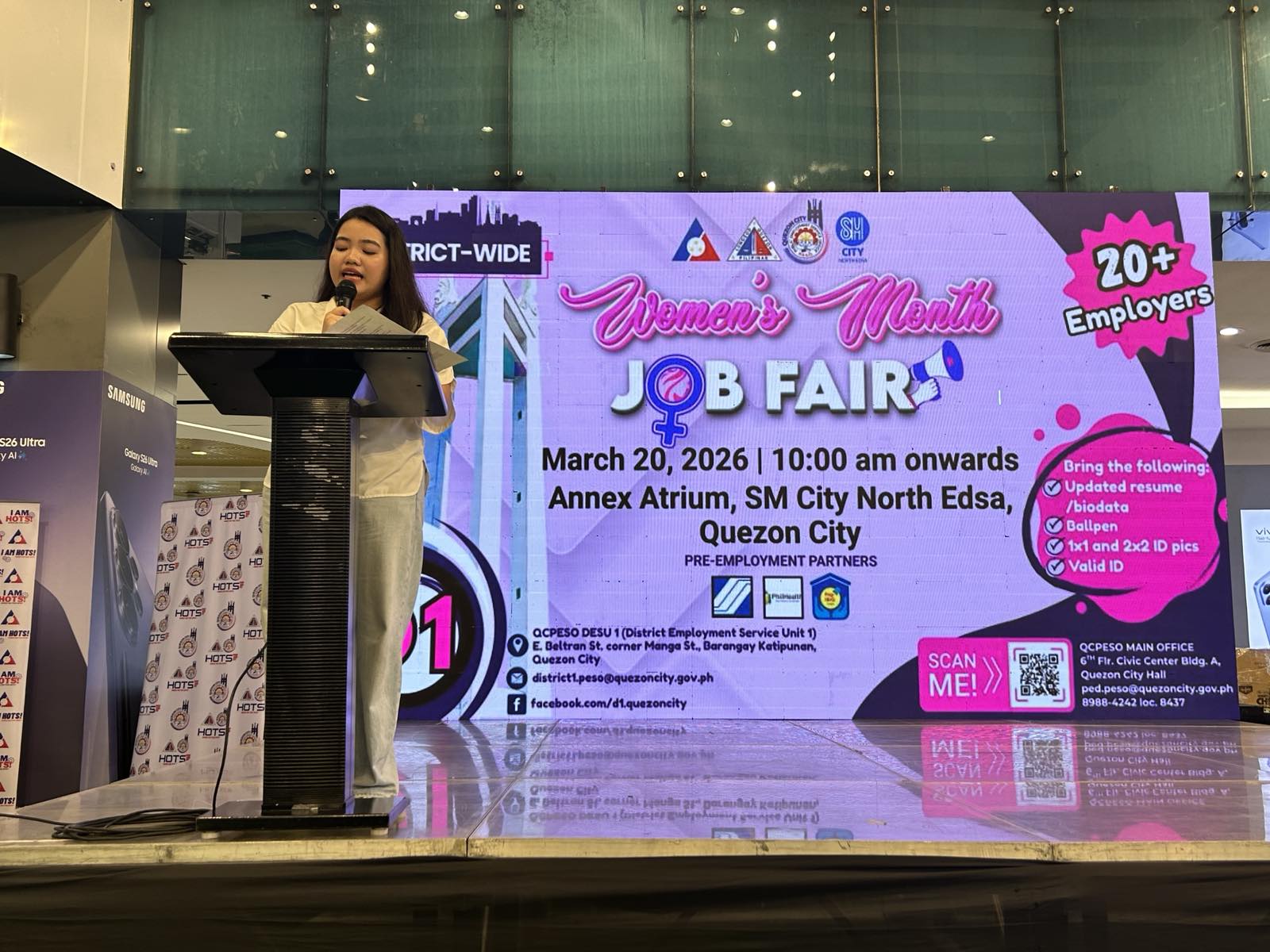 Keynote Speaker on QC-PESO Women's Month Job Fair