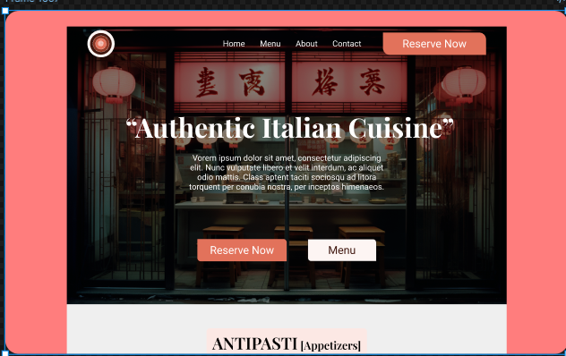 Restaurant Landing Page
