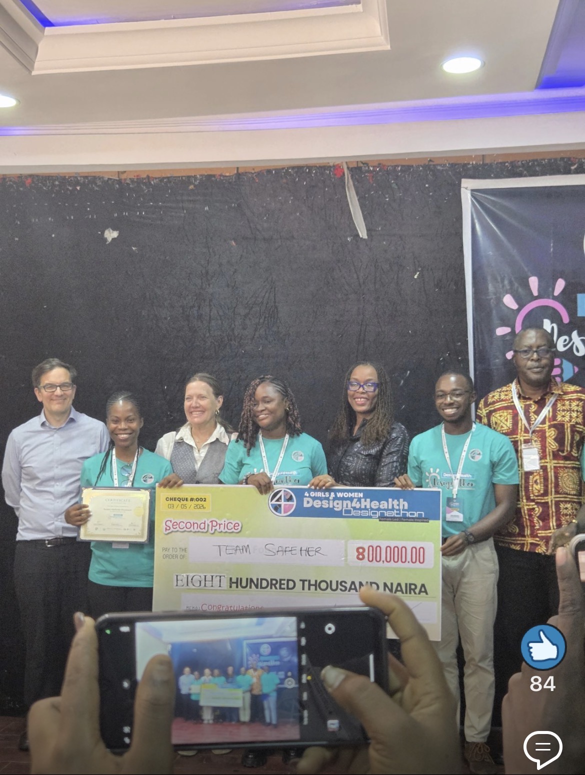 1st Runners Up, Design 4 Health National Designathon